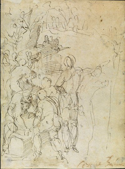 Boceto de figuras masculinas de Cesare Baglione